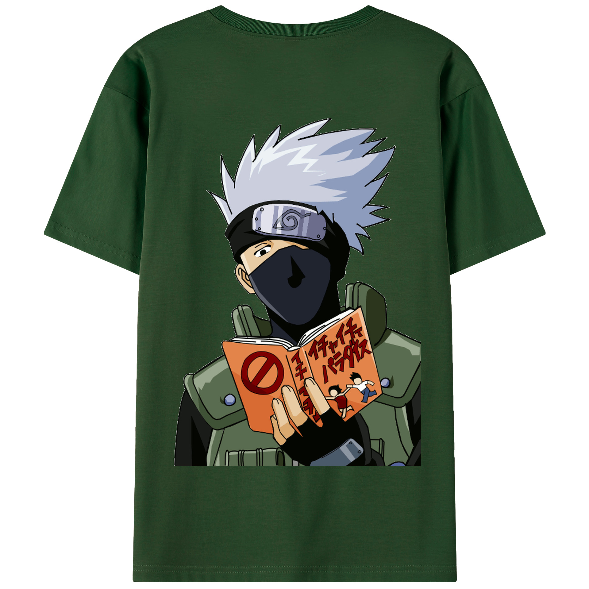 （画像用） NARUTO -ナルト- はたけ カカシ Hatake Kakashi 綿100％半袖Tシャツ（背面プリント）